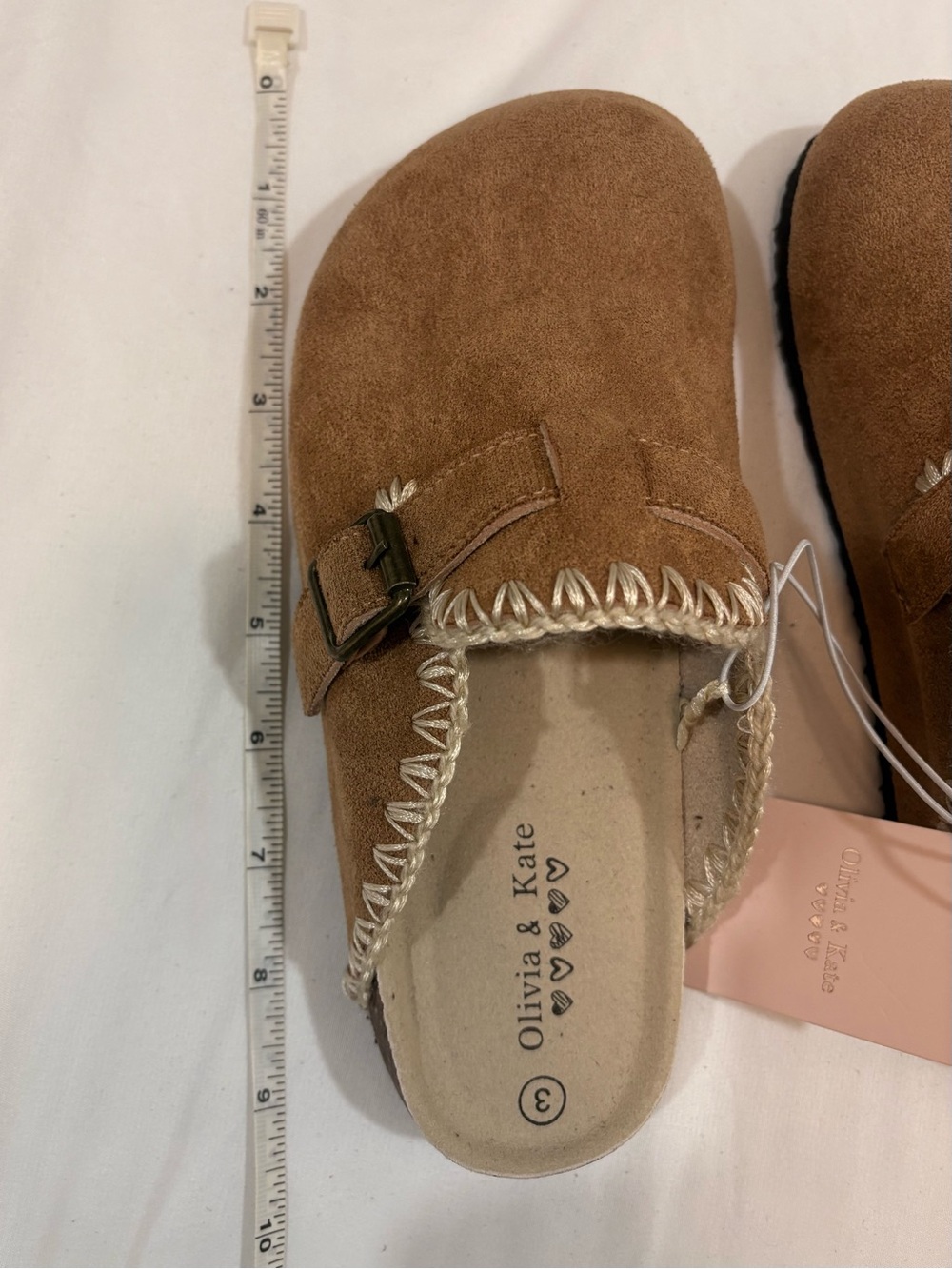 Olivia and Kate Kids' Brown Suede Slip-On Clogs Size 3 - New - Picture 7 of 7
